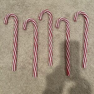 Fortunoff - 6 Festive Red and White Striped Candy Cane Ornaments